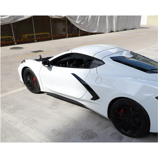 STRATEC SYSTEMS Carbon Fiber Side Skirt Trim Strip for Chevrolet Corvette C8 Stingray Coupe - View 2