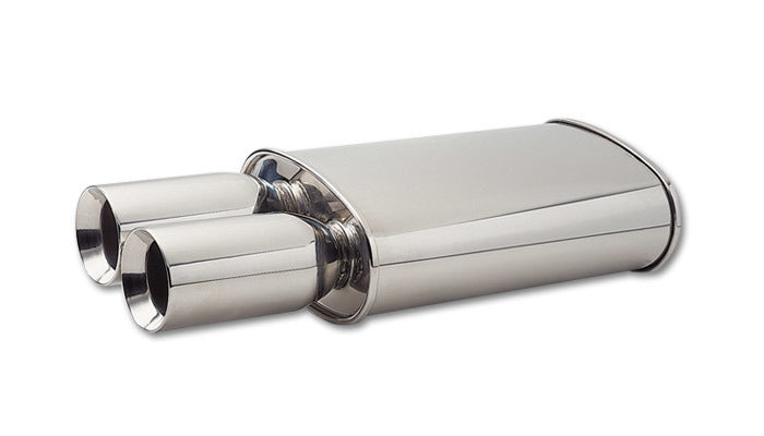 Muffler Oval Stainless Polished 2.5IN - 1040