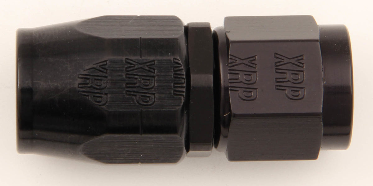 #6 Str Hose End Black - 100006BB