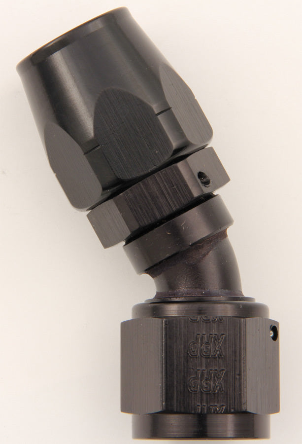 #12 30 Deg Dbl Swivel Hose End Black - 203012BB