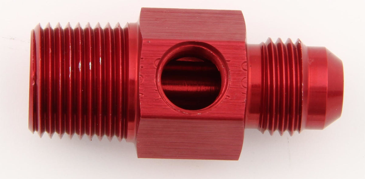 #6 to 3/8 NPT Fuel Press Adapter w/ 1/8 NPT Port - 700194