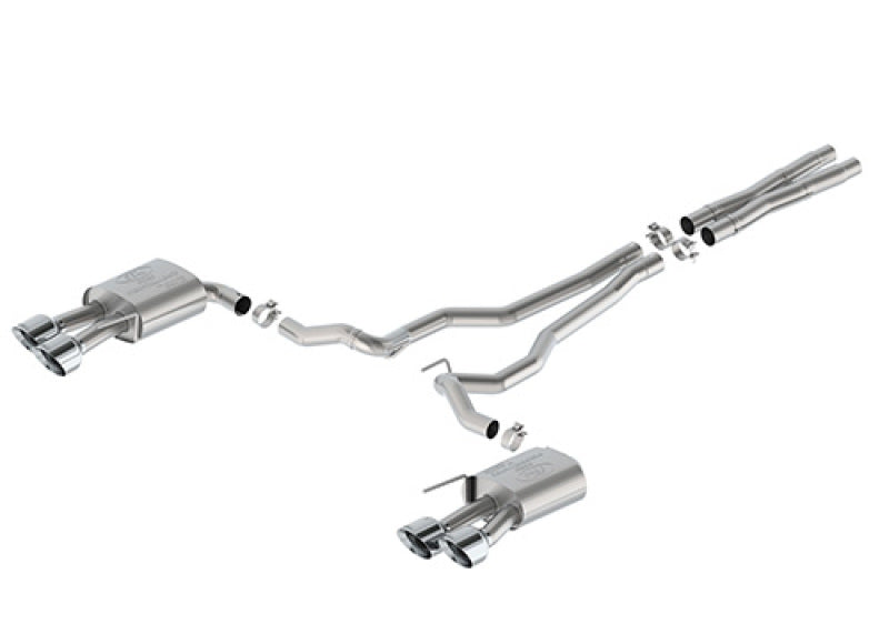 Ford Racing 2024 Mustang 5.0L Extreme Non-Active Cat-Back Exhaust w/Valance - Chrome Tip M-5200-M5ECV