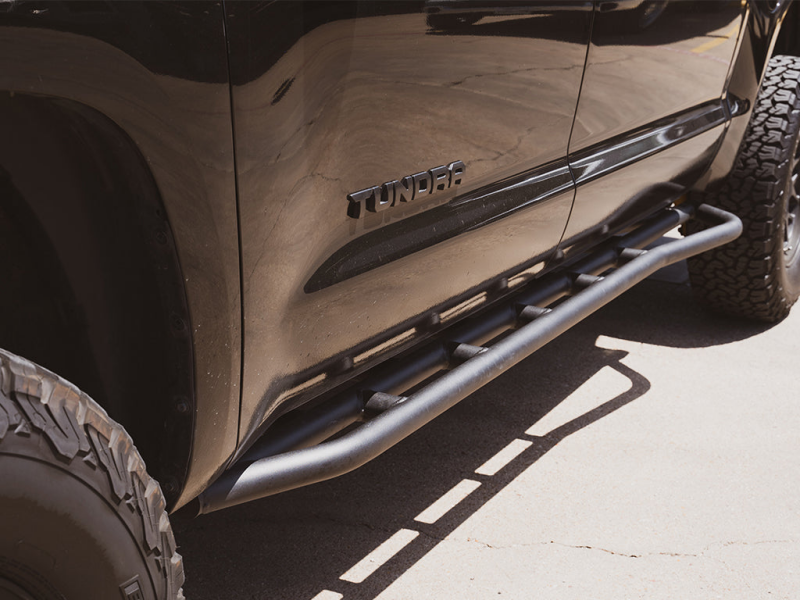 Cali Raised LED Cali Raised 14-21 Toyota Tundra Trail Edition Rock Sliders - No Kick Out / Raw CR2802