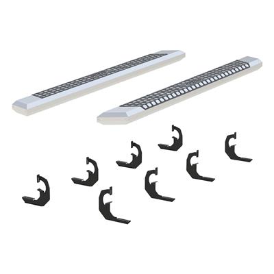 ARIES Automotive Step Bars, AdvantEDGE 5.5 in. Diameter, Aluminum, Chrome Powdercoated, Pair - 2555002