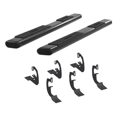 ARIES Automotive Step Bars, Aluminum, Black Powdercoated, Gloss, 6.00 in. Diameter, 75.00 in. - 4445023
