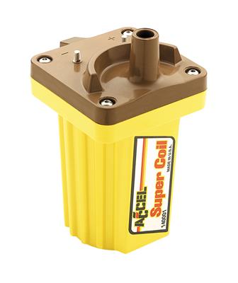Accel Ignition Coil, Super Coil, Canister, Rectangle, Oil-Filled, Yellow/Brown, 45,000 V, Each - 140001