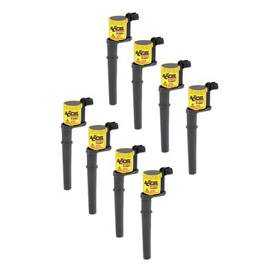 Accel Ignition Coil Pack, Coil-On-Plug, Super Coil, Epoxy, Yellow, Ford, Mercury, Lincoln, 4-valve - 1400348