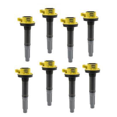 Accel Ignition Coil, Super, Socket, Round, Black/Yellow, Ford, 5.0L Modular, Each - 140060