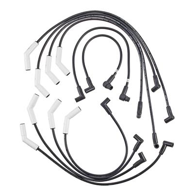 Accel Spark Plug Wires, Extreme 9000 Ceramic, Spiral Core, 8mm, Black, 45 Degree Boots, Ford, V8 - 9022C