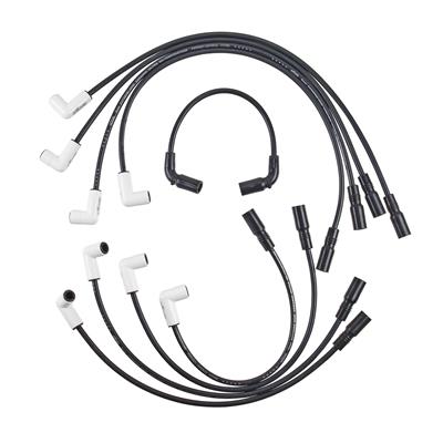 Accel Spark Plug Wires, Extreme 9000 Ceramic, Spiral Core, 8mm, Black, 90 Degree, White Ceramic - 9042C