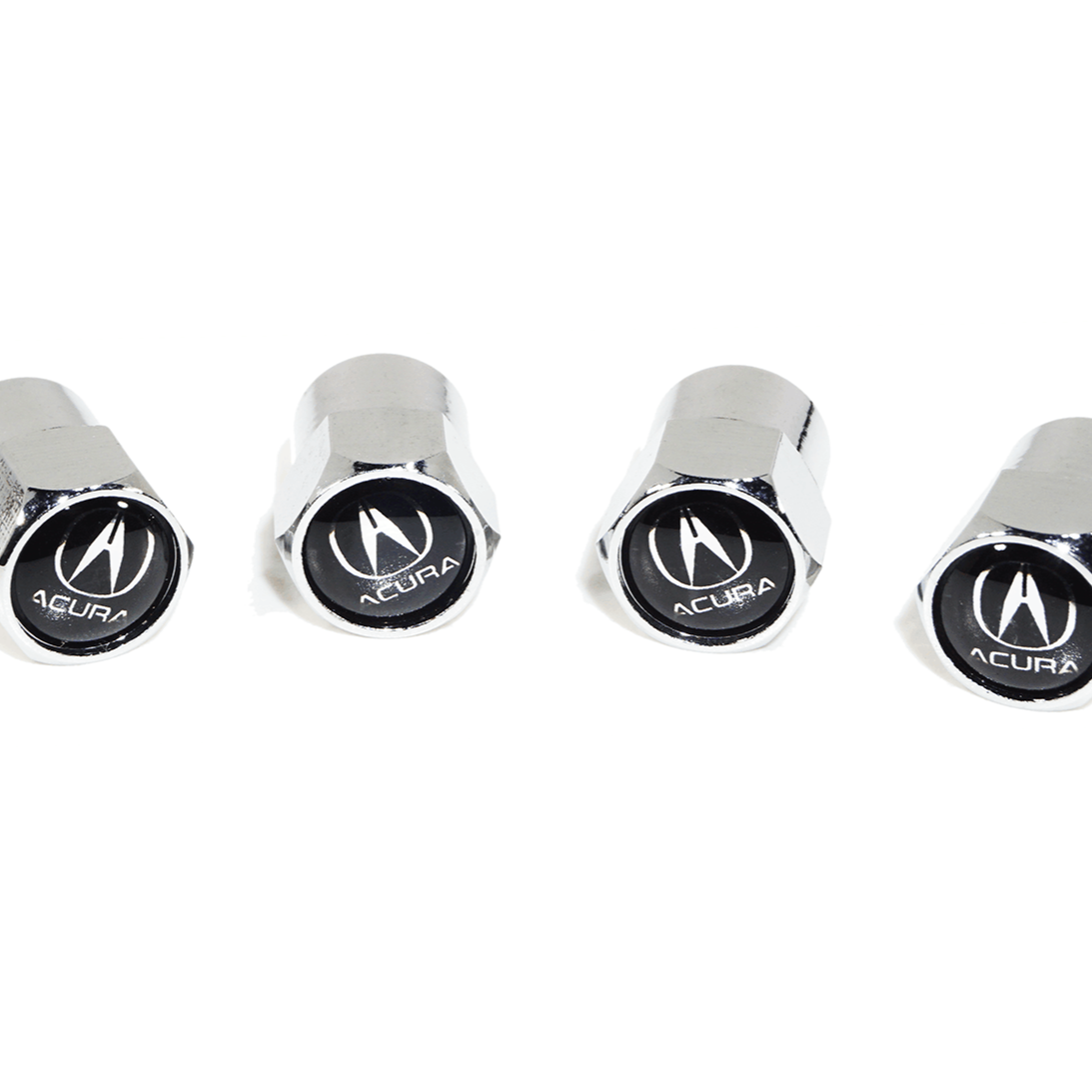 Chrome Valve Stem Tire Caps, Style: Acura