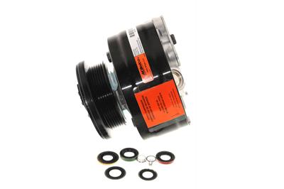 ACDelco Air Conditioning Compressor, R4, Steel, Black, Serpentine Pulley, 6-groove, Chevy, GMC - 1520185