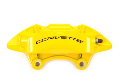 ACDelco Brake Calipers, GM Genuine Parts, Stock Series, Aluminum, Yellow, Corvette Logo, 4-piston - 1722612