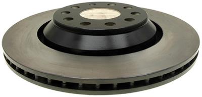 ACDelco Disc Brake Rotor, Rear, Vented, Solid Surface, Full Cast Iron, Black E-Coat, Audi - 18A2517