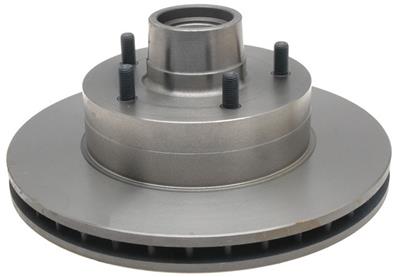 ACDelco Disc Brake Rotor and Hub Assembly, Front, Non-Coated, Vented, Solid, Cast Iron, Natural - 18A3A
