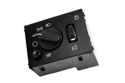 ACDelco Electrical Switches, Gold Headlight Switches, Rotary, Plastic, Black, Lights Logo - 19381535
