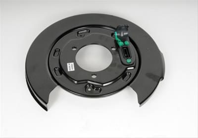 ACDelco Brake Backing Plate, Replacement, Steel, Black, Buick, Chevrolet, GMC, Saturn, Rear Left - 25911891