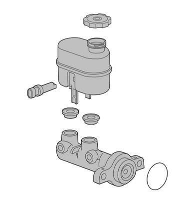 ACDelco Brake Master Cylinder, GM Genuine Part, 1.500 in. Bore Size, Single Bowl Design, Aluminum - 84826642