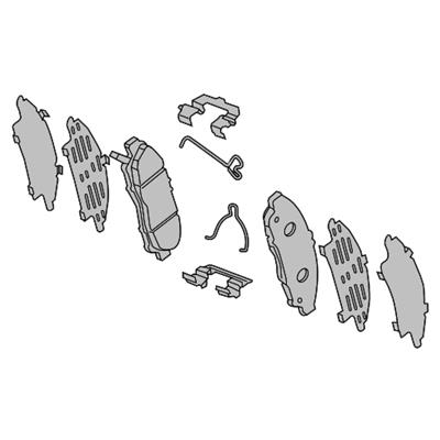 ACDelco Brake Pads, Integrally Molded, Buick, Cadillac, Chevrolet, GMC, Front, Set - 85153469