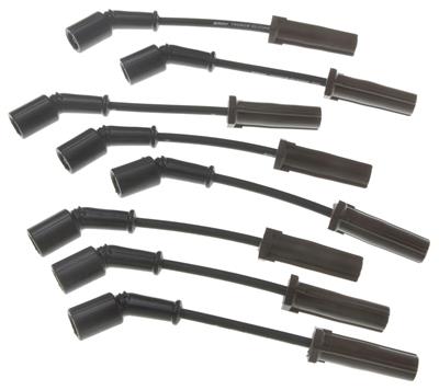 ACDelco Spark Plug Wire Sets, Assembled, Spiral Core, Black, 7.00mm Diameter, Chevrolet, Pontiac - 9748CC