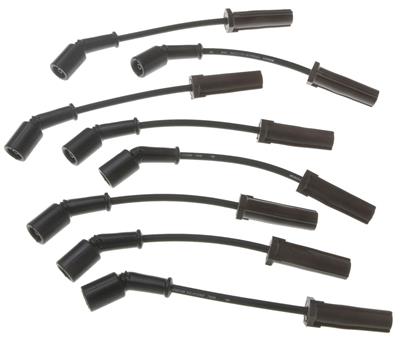 ACDelco Spark Plug Wire Sets, Assembled, Spiral Core, Black, 7.00mm Diameter, Cadillac, Chevrolet - 9748GG