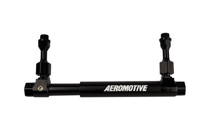 Aeromotive Fuel Log, Billet Aluminum, Black, Adjustable, -10 AN Inlet, 3/4-16 in. Oulets, Holley - 14203