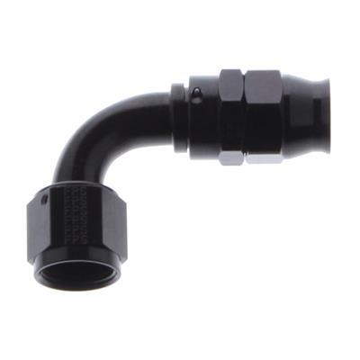 Aeromotive Fitting, Hose End, PTFE Racing Hose, 90 Degree, -10 AN Hose to Female -10 AN, SAE 37 - 15358