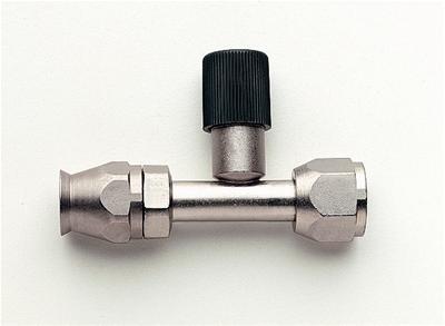 Aeroquip A/C Hose End, #8 Air Conditioning, Straight, Reusable, with R134a Port, For A/C Braided - FBE1813