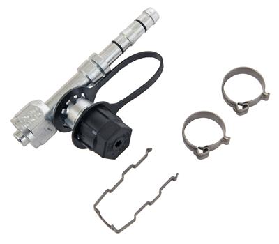 Aeroquip A/C Hose End, #6 Air Conditioning, Straight, E-Z Clip Sys, w/Cage/Clips, R134a Hi-Side - FCP0502