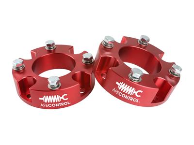 AFE Power Suspension Leveling and Lift Kits, Control Leveling Kits, Front Spacers, Red Anodized - 41672T002R