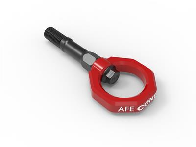 AFE Power Tow Hook, Rear, Red Powdercoated, Chevy, Corvette, Each - 450401015R