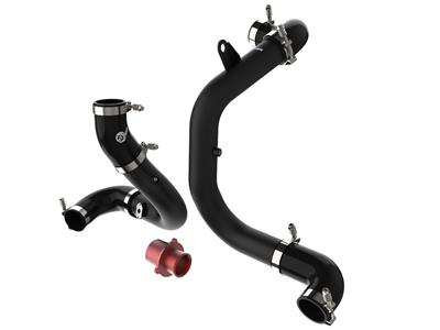 AFE Power Intercooler Pipes, BladeRunner, Aluminum, Black Powdercoated, Hot and Cold Charge Pipe - 4620415B