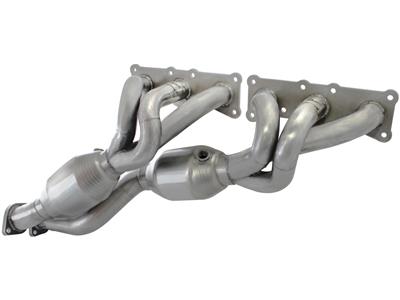 AFE Power Headers, Twisted Steel, Shorty, Stainless Steel, Natural, Round Port, BMW, 3.0L, 3.0L - 48363071