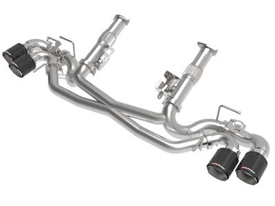 AFE Power Exhaust Systems, MACH Force XP, Cat-Back, Stainless Steel, Brushed, Split Rear, No - 4934124NMC