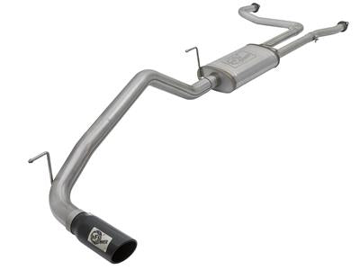 AFE Power Exhaust System, Mach Force Series, Stainless Steel, Cat-Back, Black Tips, for Nissan - 4946125B