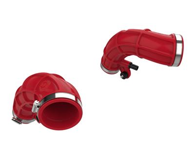 AFE Power Air Intake Tube, Turbocharger Inlet, Silicone, Red, Toyota, V6, Pair - 5520001R