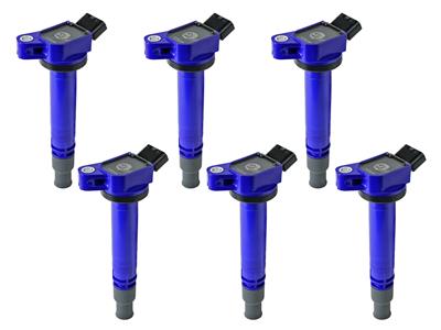 AFE Power Ignition Coil, SCORCHER High-Performance, Coil Pack Style, Female/Socket, Square, Blue - 7792006