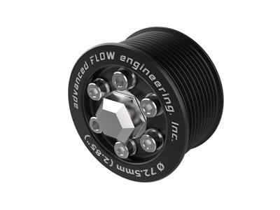 AFE Power Supercharger Pulley, POWER Supercharger Pulley, Serpentine, Billet Aluminum, Black - 7910007