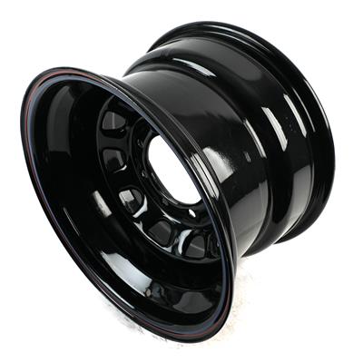 Allied Wheels Wheel, Daytona, Steel, Gloss Black, 16 in. x 10.0 in., 8 x 6.50 in. Bolt Circle, 4.50 - 5161080