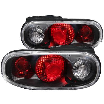 Anzo USA Taillight Assemblies, Euro-Style, Red/Clear Lens, Black Housing, Mazda, Set - 221077