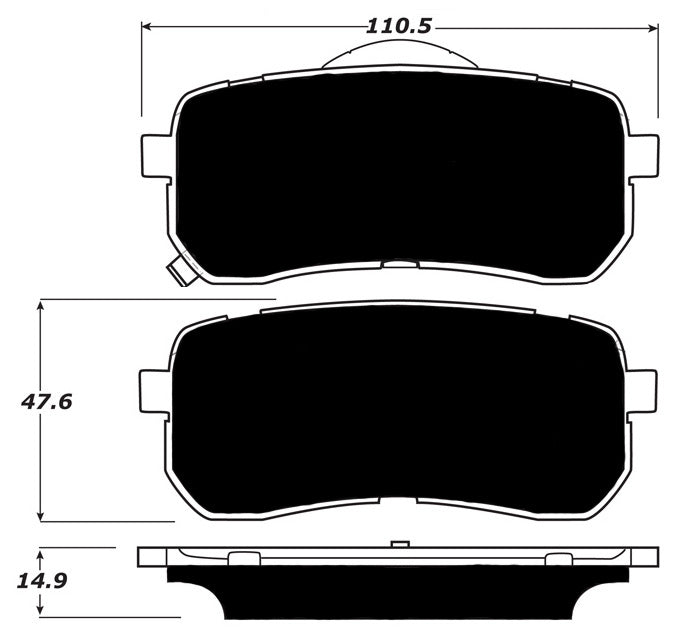 Porterfield Brake Pads for 2009 HYUNDAI VERACRUZ