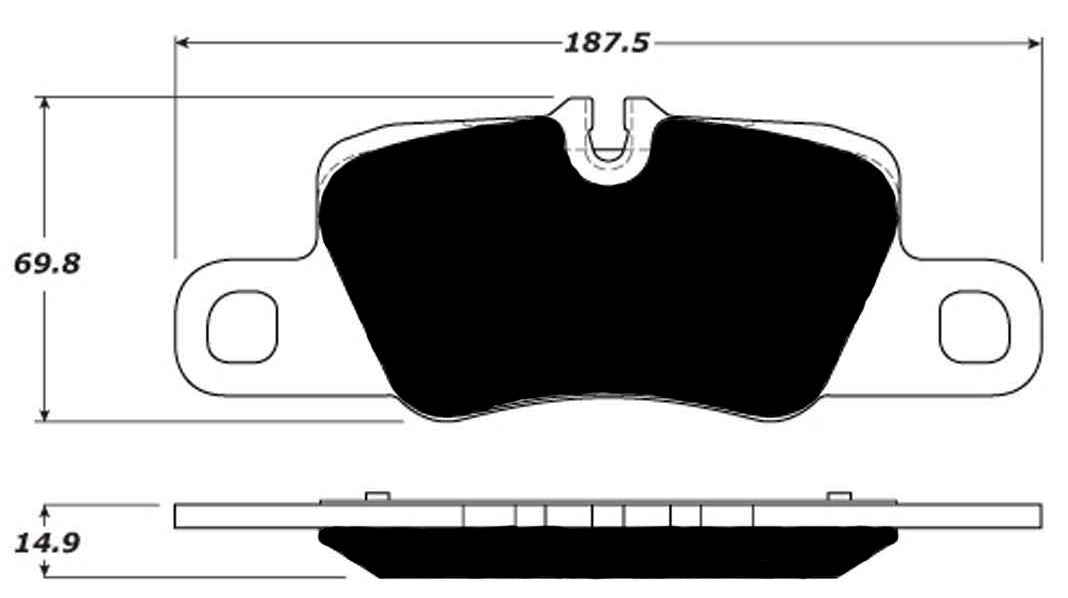 Porterfield Brake Pads for 2016 PORSCHE PANAMERA w/Iron Discs