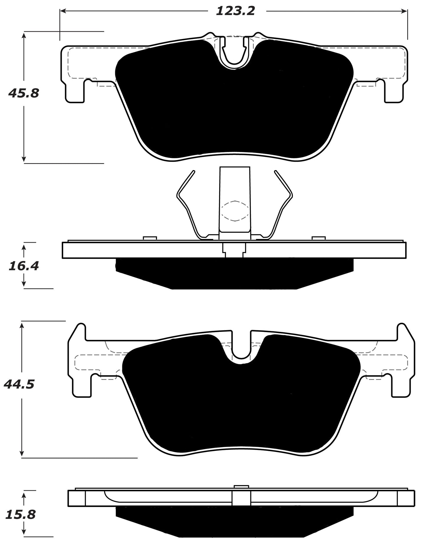 Porterfield Brake Pads for 2016 BMW 328i/328d/328ix w/ 312mm Front Disc