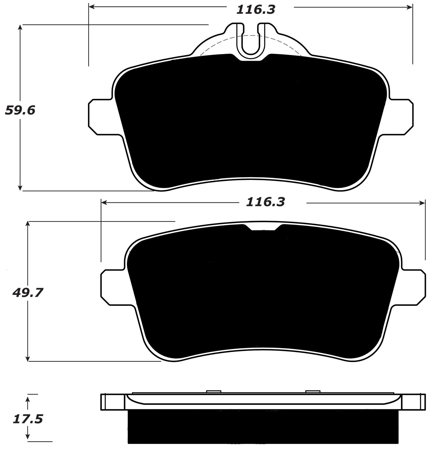 Porterfield Brake Pads for 2012 MERCEDES-BENZ ML500
