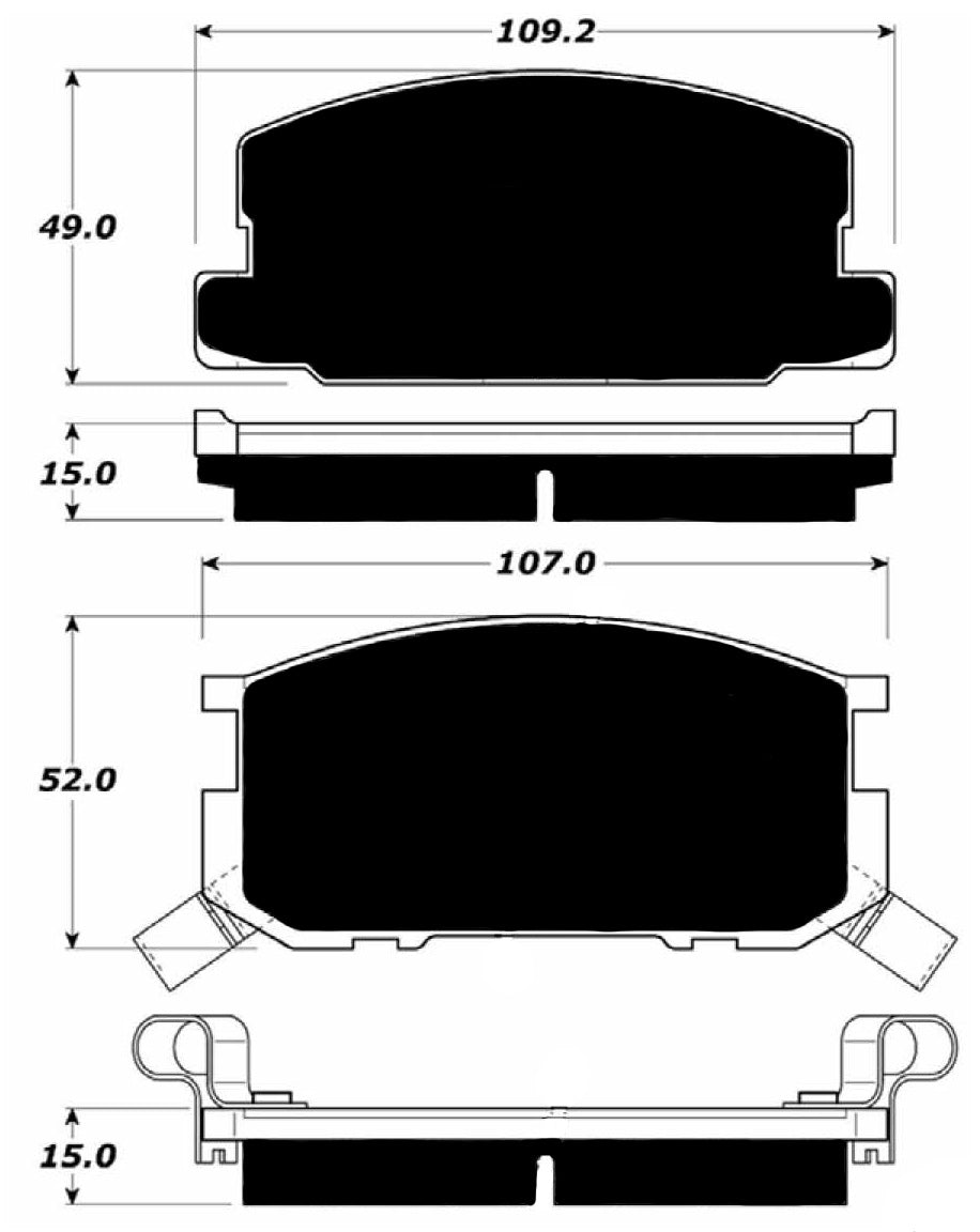 Porterfield Brake Pads for 1987 TOYOTA COROLLA Coupe
