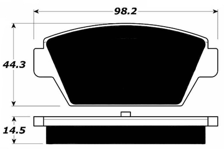 Porterfield Brake Pads for 1989 MITSUBISHI Eclipse 2WD Turbo