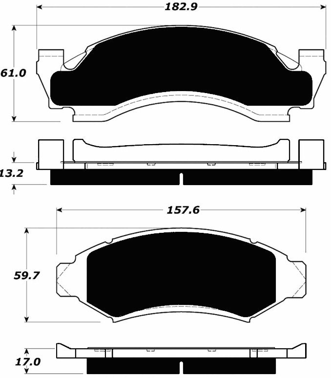 Porterfield Brake Pads for 1993 FORD BRONCO