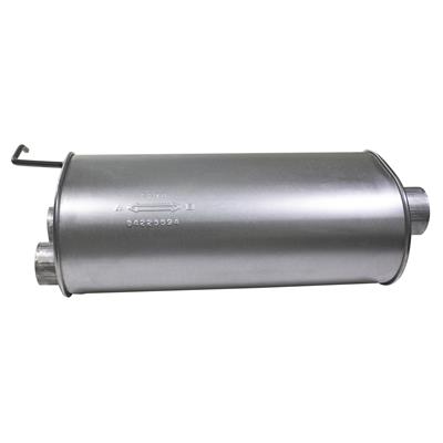 AP Exhaust Muffler, MSL, Oval, Baffled, Steel, Aluminized, 3.00 in. Inlets/3.50 in. Outlets, 28.25 - 700488