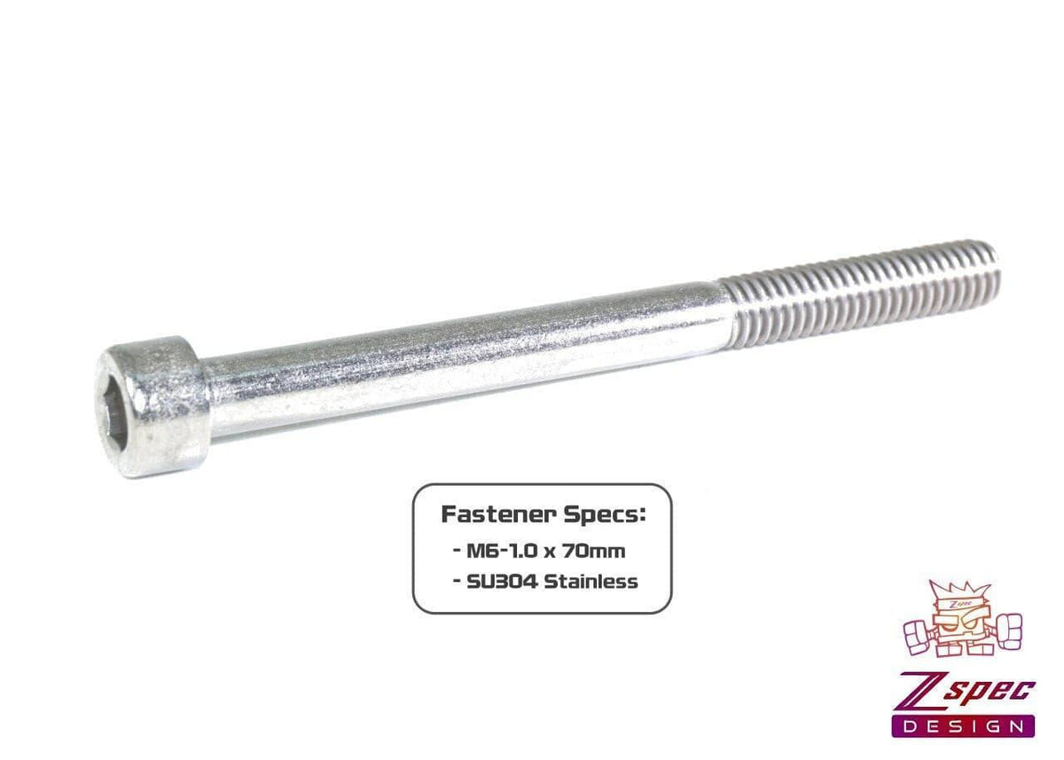 ZSPEC M6-1.0x70mm Socket-Cap SHSC Fasteners, Stainless, 10-Pack