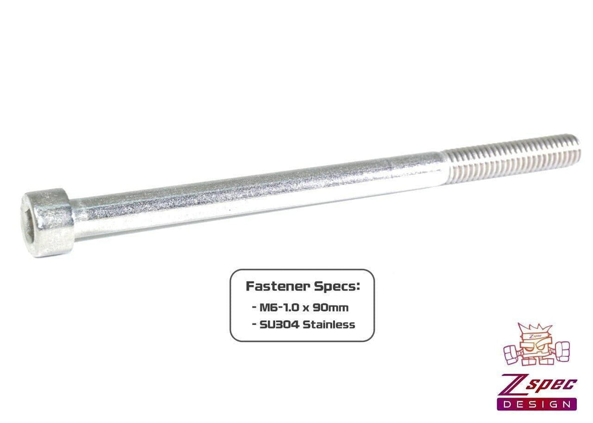 ZSPEC M6-1.0x90mm Socket-Cap SHSC Fasteners, Stainless, 10-Pack